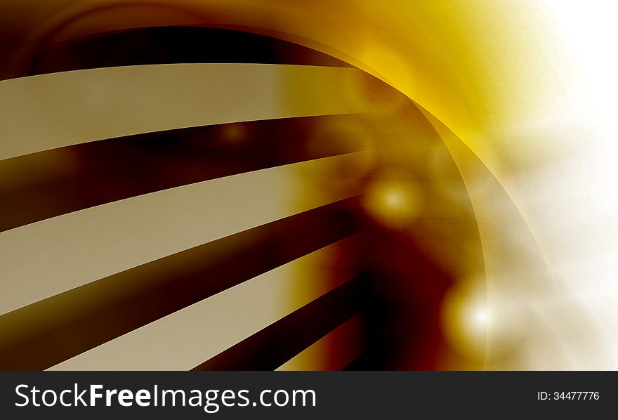 Golden vector background and rays