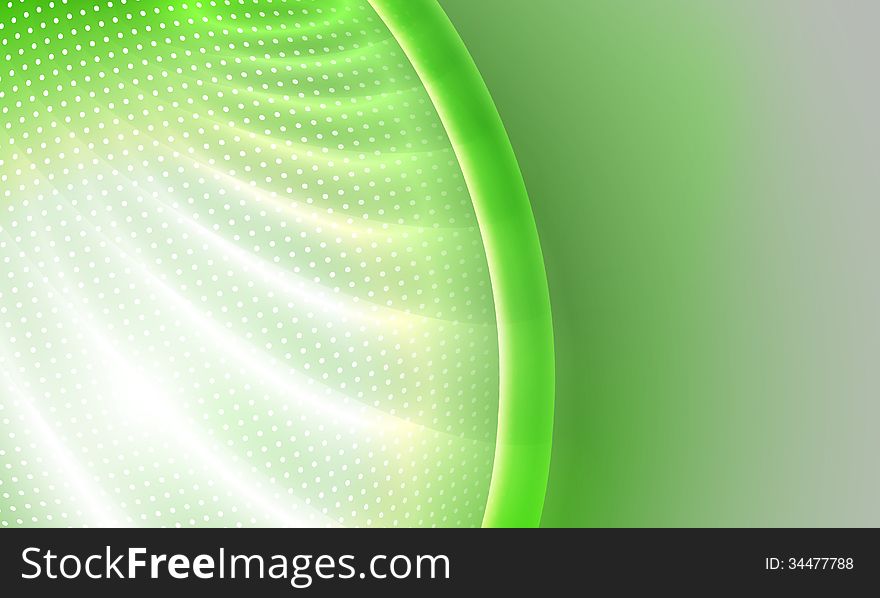 Green abstract background and dotted grid