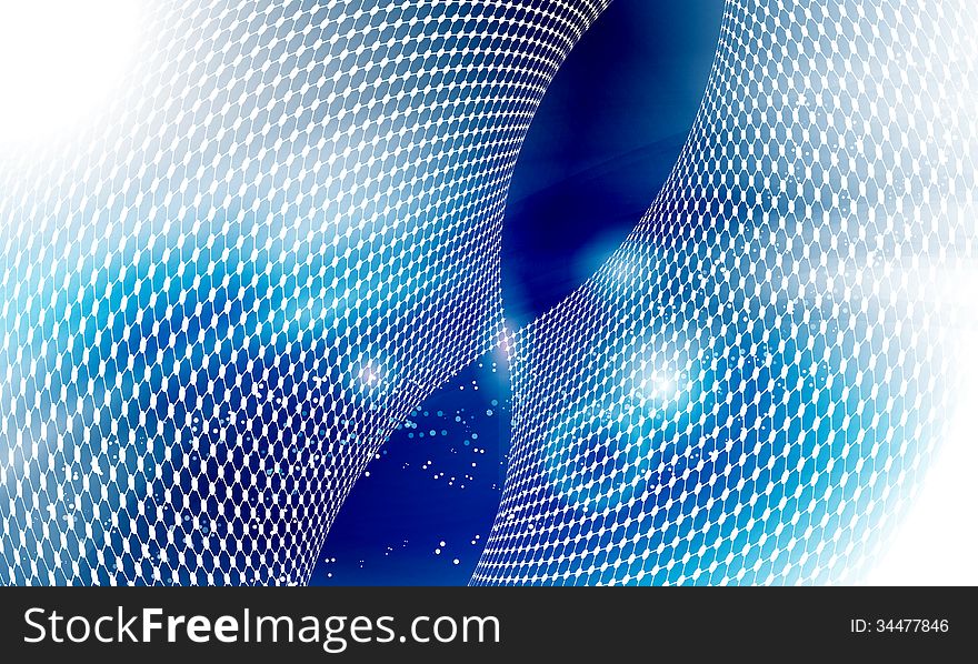 Blue abstract background with two grid