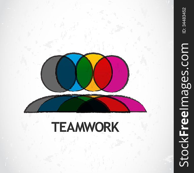 Teamwork corporate concept abstract background
