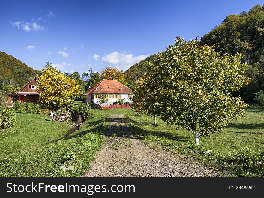 Rural Garden In Autumn Time