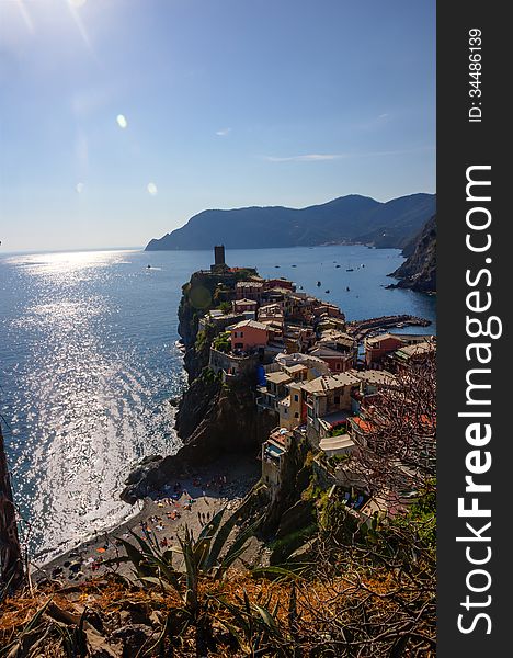 Picture of the famous village Vernazza in Cinque Terre