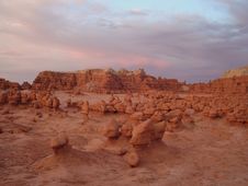 Goblin Valley - The Sunset Royalty Free Stock Photo Goblin Valley - The Sunset Royalty Free Stock Photo