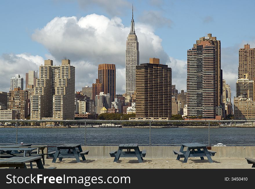 New York City Across the East River. New York City Across the East River