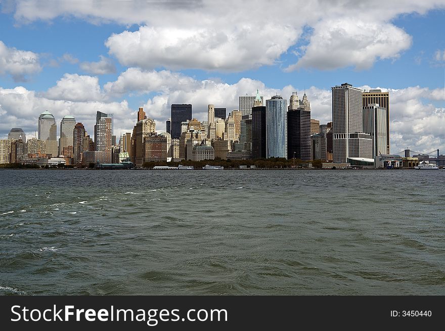 West side of Manhattan as seen from the Huson River