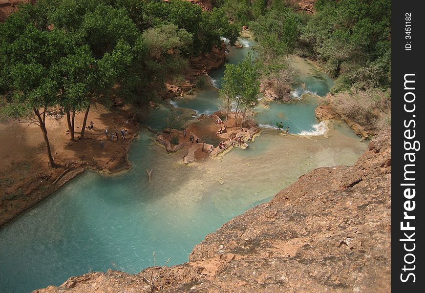 Pool below Havasu Falls