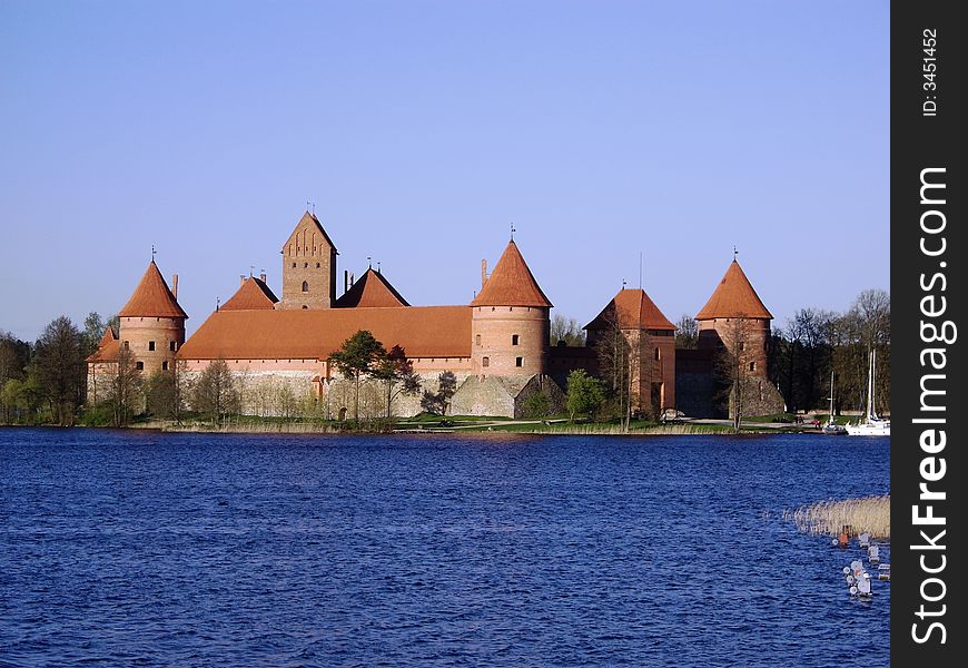 Medieval crusader's castle in Trakai (Lithuania). Medieval crusader's castle in Trakai (Lithuania)
