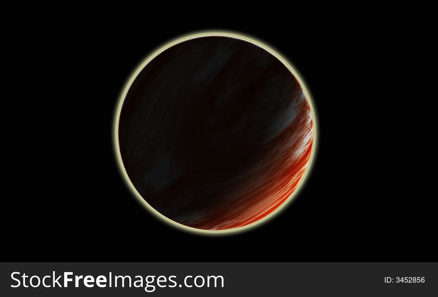 Vector art of Mars the red planet