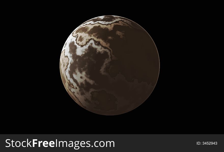 Vector art of a moon as viewed in space. Vector art of a moon as viewed in space