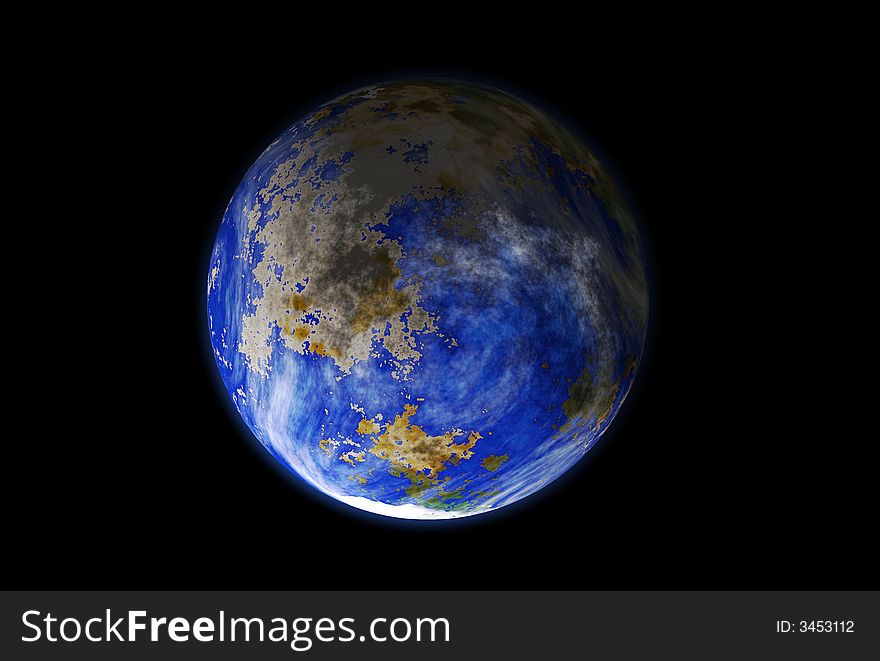 Vector art of the Planet viewed from space