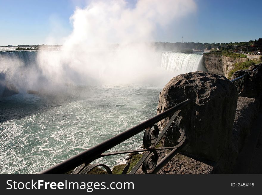 View of the Niagara River. View of the Niagara River