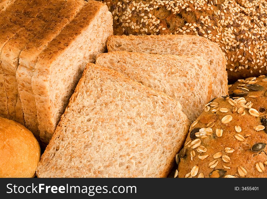 Different kinds of baked bread. Different kinds of baked bread