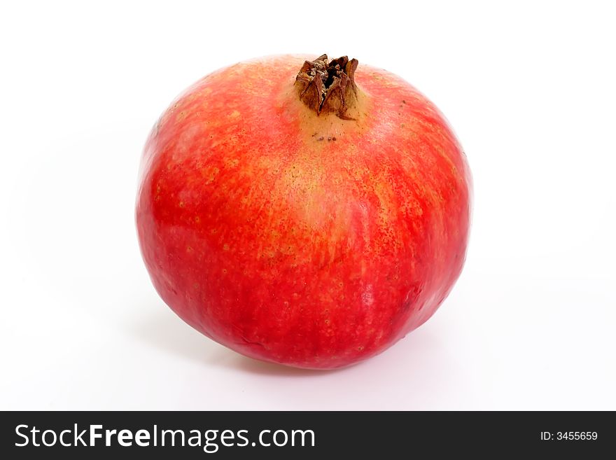 Red grenadine with white background