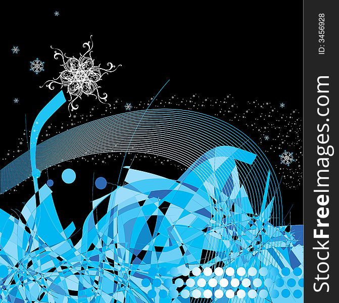 Vector decorative Illustration, winter background with snowflakes. Graphic representation for seasonal celebrations like Christmas, or winter holidays. Vector decorative Illustration, winter background with snowflakes. Graphic representation for seasonal celebrations like Christmas, or winter holidays