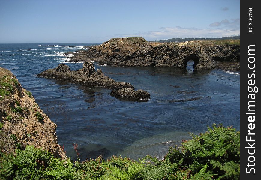 The picture of this sea arch was taken in Mendocino