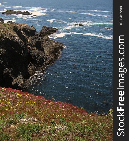 The picture of Mendocino Headlands in northern California.