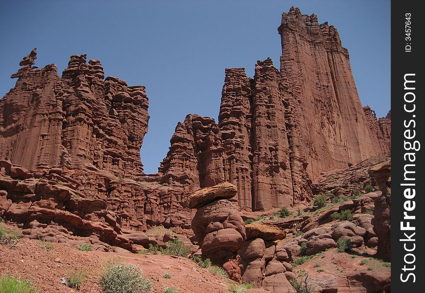 Fisher Towers are located in eastern Utah.