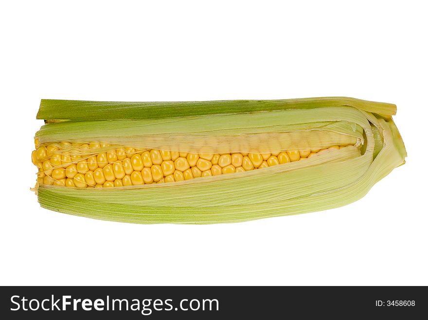 Fresh corn isolated on a white background. Fresh corn isolated on a white background