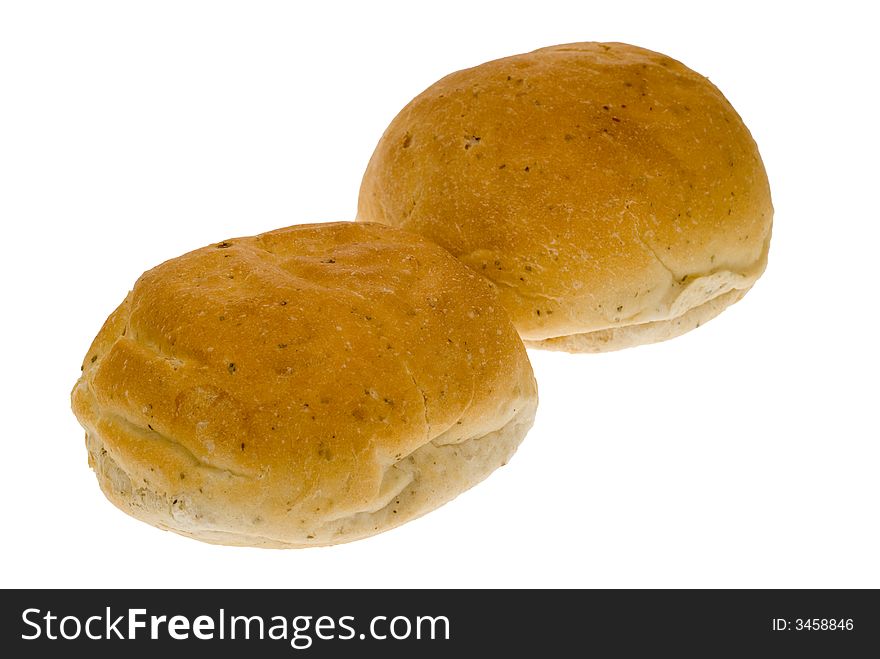 Italian bread bun isolated on a white background