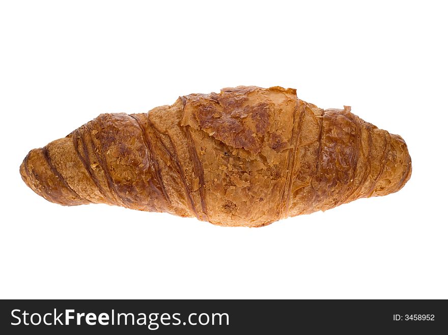 Fresh croissant isolated on a white background