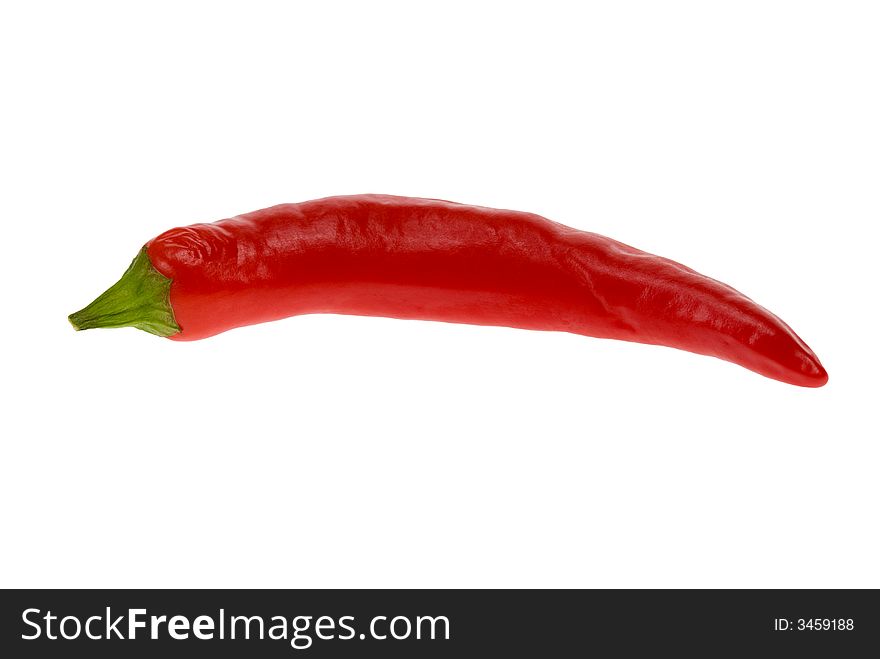 Red chili pepper isolated on a white background