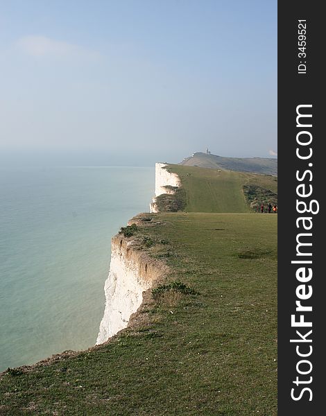A view of the cliffs overlooking Beachy-Head on the south coast of England. A view of the cliffs overlooking Beachy-Head on the south coast of England.