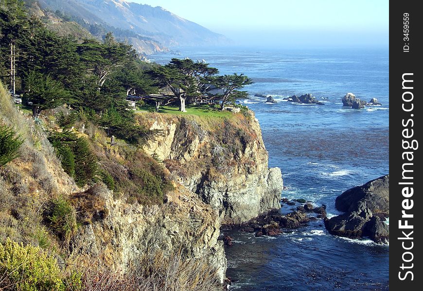 California's Pacific coast along the Big Sur strip.