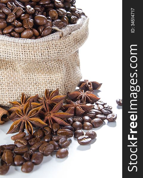 Coffee Ingredient on white background