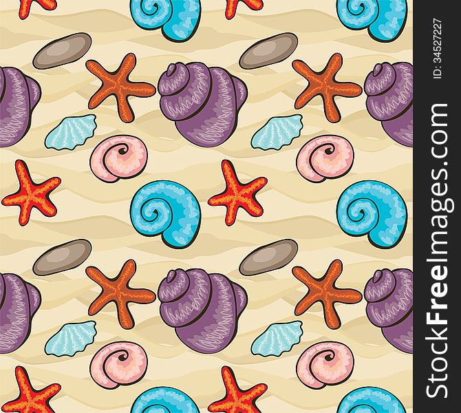 Seamless beach pattern