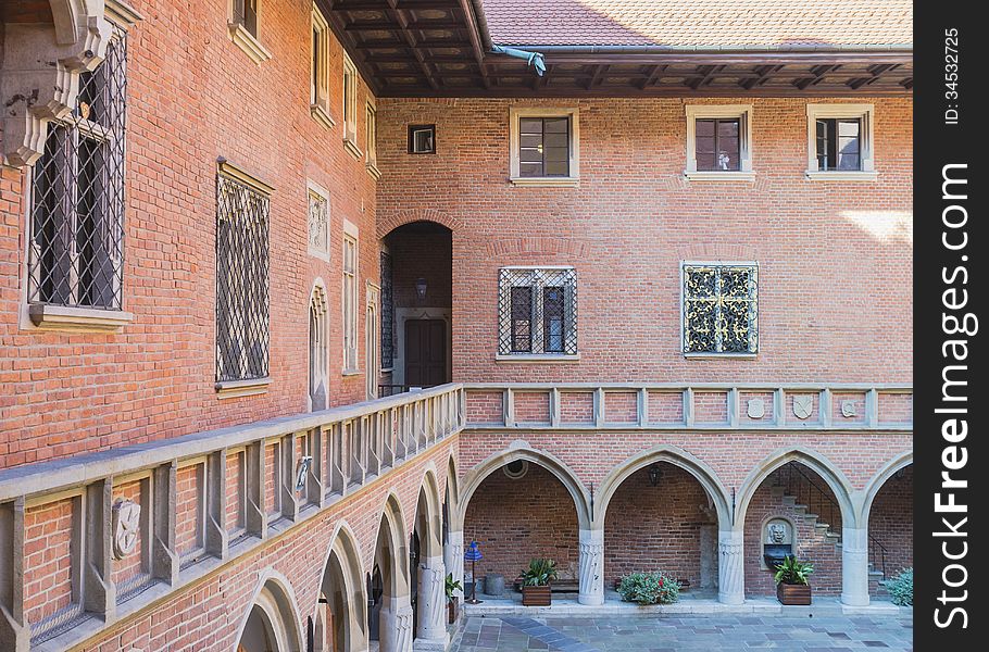 The courtyard of one of the worlds oldest universities. Collegium Maius is a historic part of the Jagiellonian University in Krakow, Poland. The courtyard of one of the worlds oldest universities. Collegium Maius is a historic part of the Jagiellonian University in Krakow, Poland.