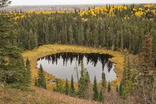A Pond In A Valley Surrounded By A Forest Stock Photography A Pond In A Valley Surrounded By A Forest Stock Photography