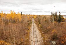 A Railroad Through The Forest Royalty Free Stock Photo A Railroad Through The Forest Royalty Free Stock Photo