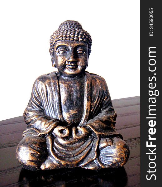 Buddha figure with white background