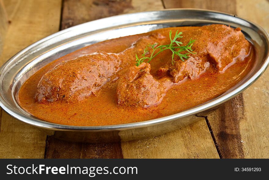 Indian Dish of butter Chicken curry