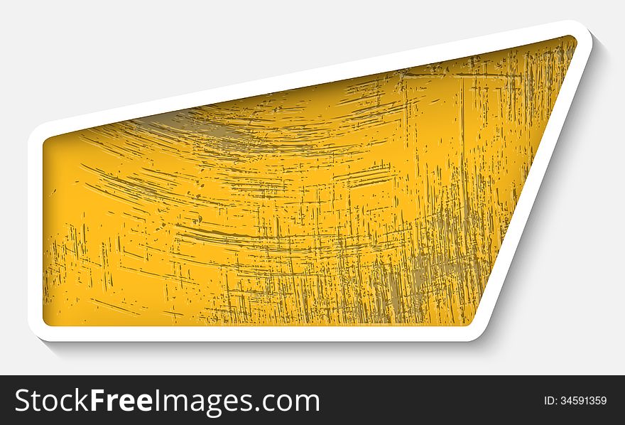 Yellow grunge abstract text frame