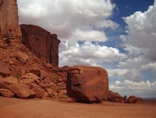 The Boulder In Monument Valley Stock Images The Boulder In Monument Valley Stock Images