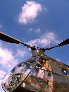 OLD Helicopter Nose At Airshow Royalty Free Stock Photos