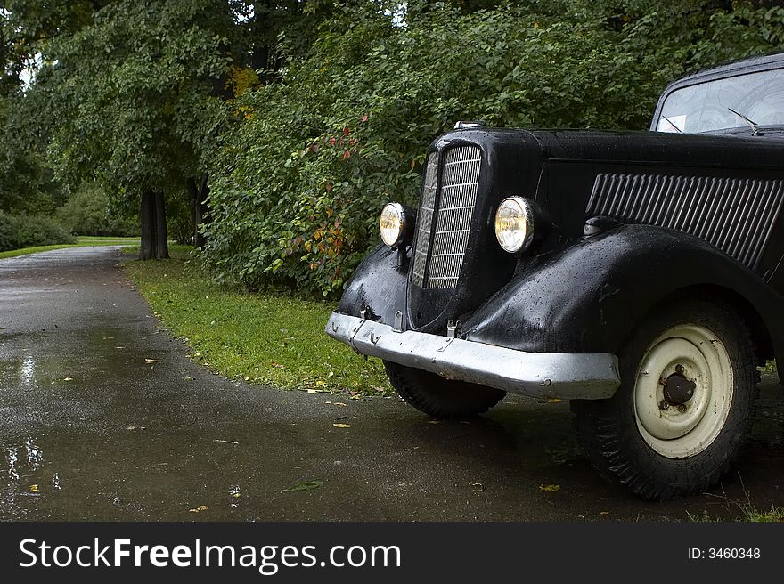 The old car in the park
