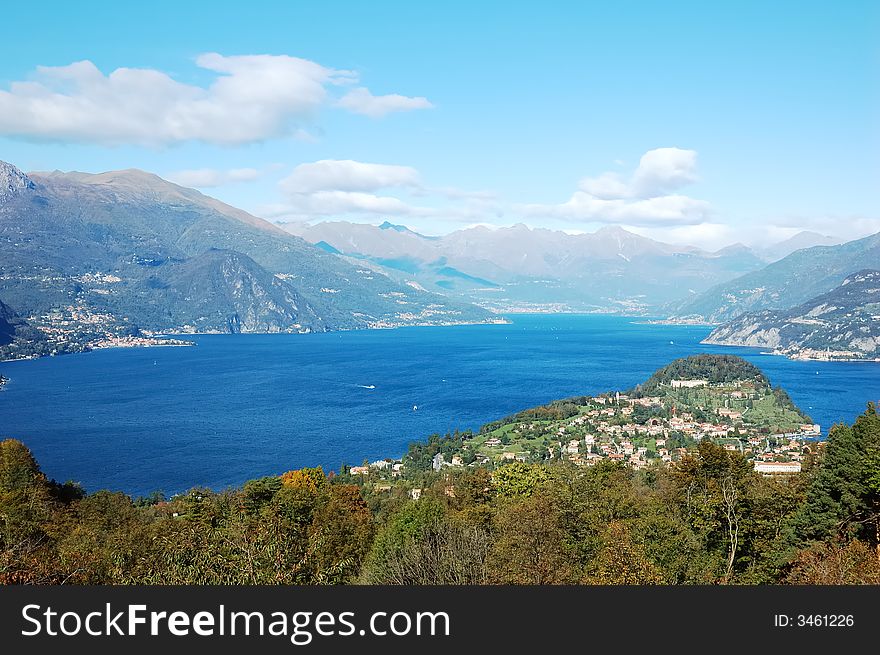 Coastline view of Como Lake, Italy. Coastline view of Como Lake, Italy