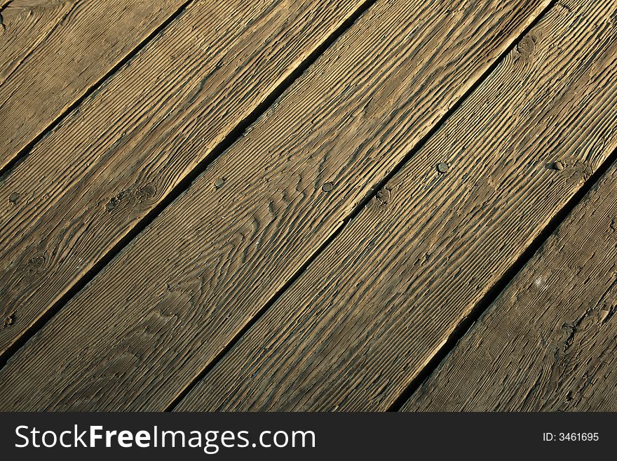 Slats of wood on a dock. Slats of wood on a dock
