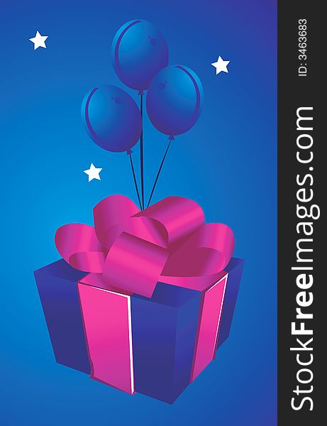 Gift With Baloons