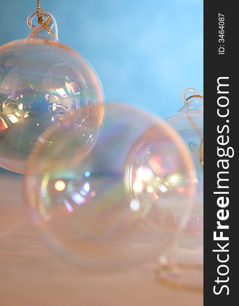 Three christmas decoration spheres mad of glass,christmas decoration. Three christmas decoration spheres mad of glass,christmas decoration