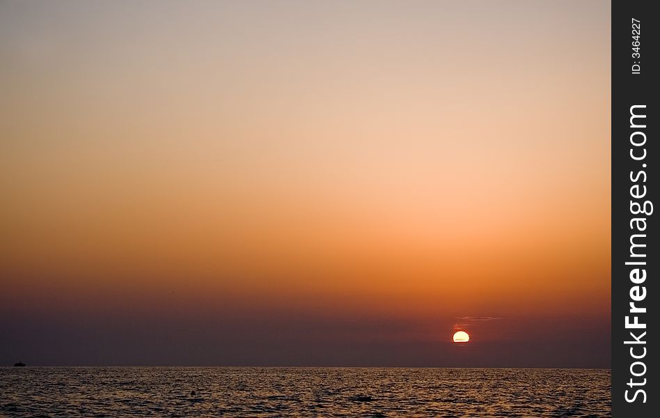 Sunset on the black sea