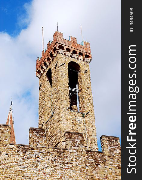 Campanile of church in Tuscany