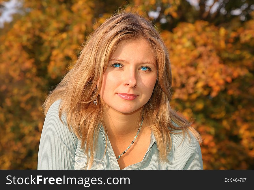 The blue-eyed blond portrait