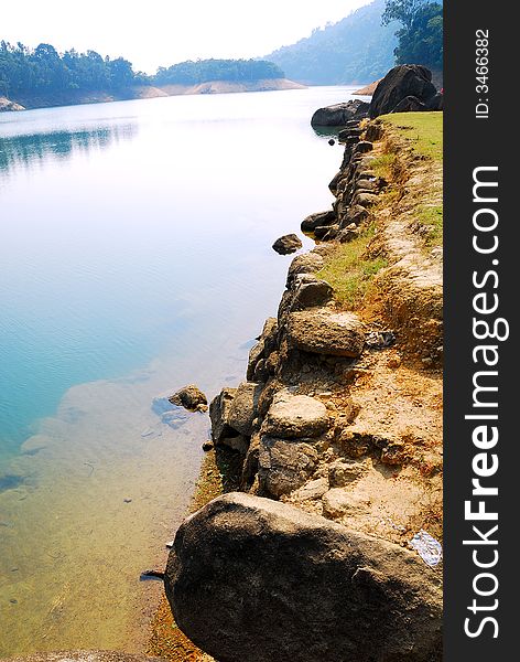 The reservoir in Hong Kong Shing Mun Country Park