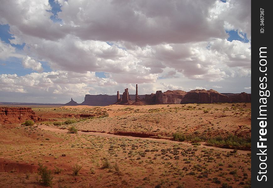 The picture of some highlights of Monument Valley. The picture of some highlights of Monument Valley
