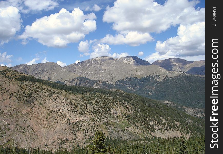 The view of Rockies from Trail Ridge Road. The view of Rockies from Trail Ridge Road.