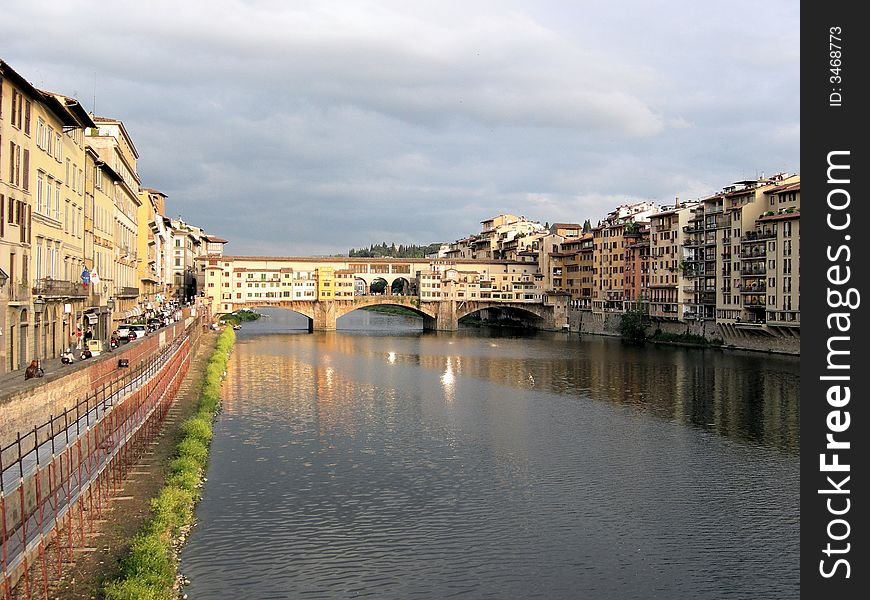 This is the Ancient bridge in Florence. This is the Ancient bridge in Florence