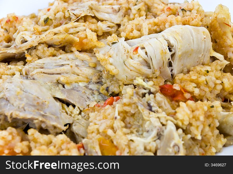 Risotto with chicken breast